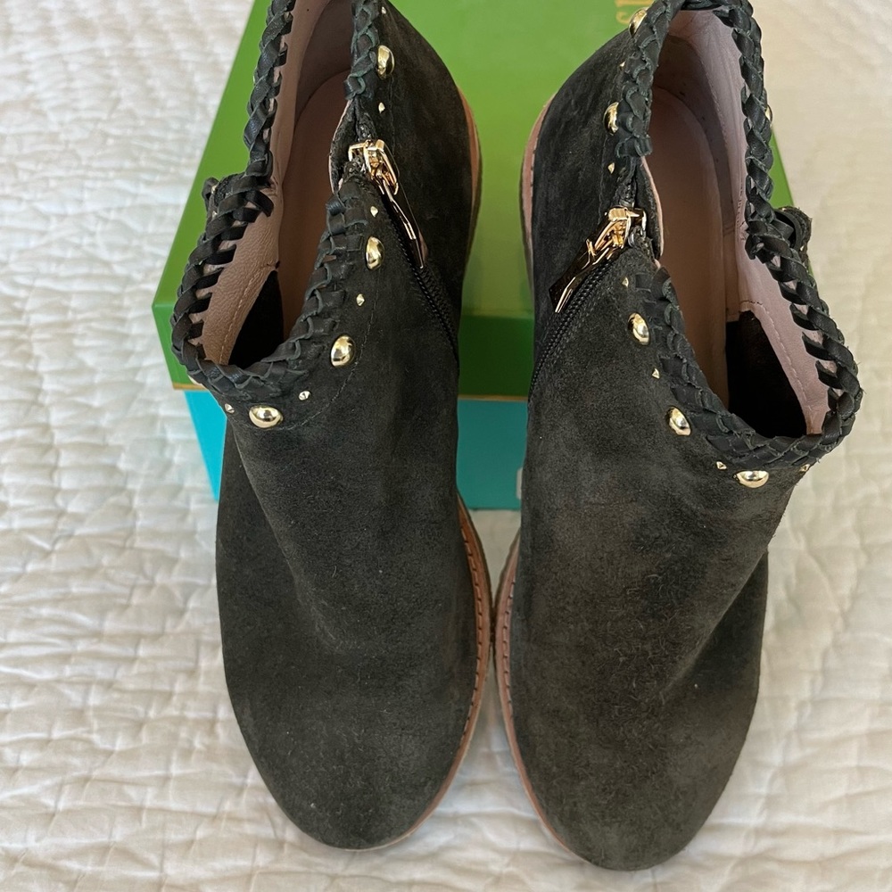 Kate Spade Olive Bowie Desert Boots.  Tassel Ankle Boots